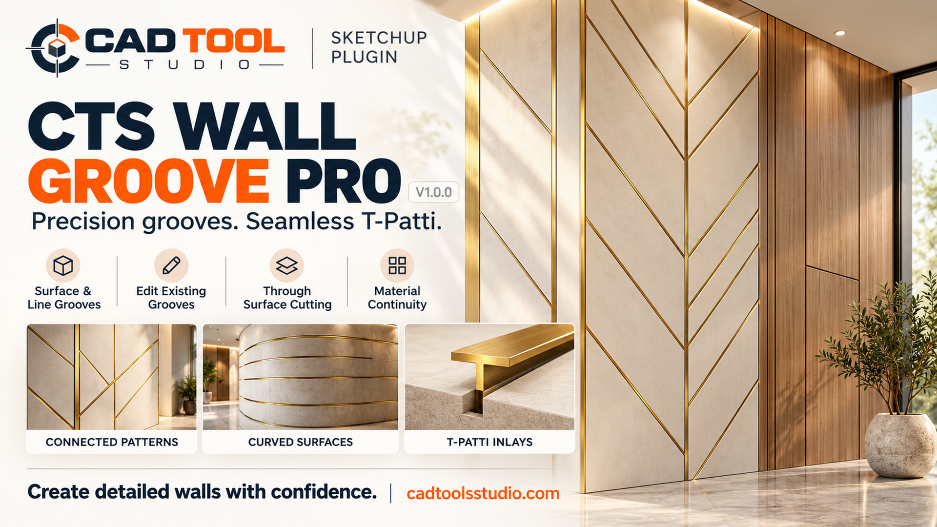 CTS Wall Groove Pro for SketchUp