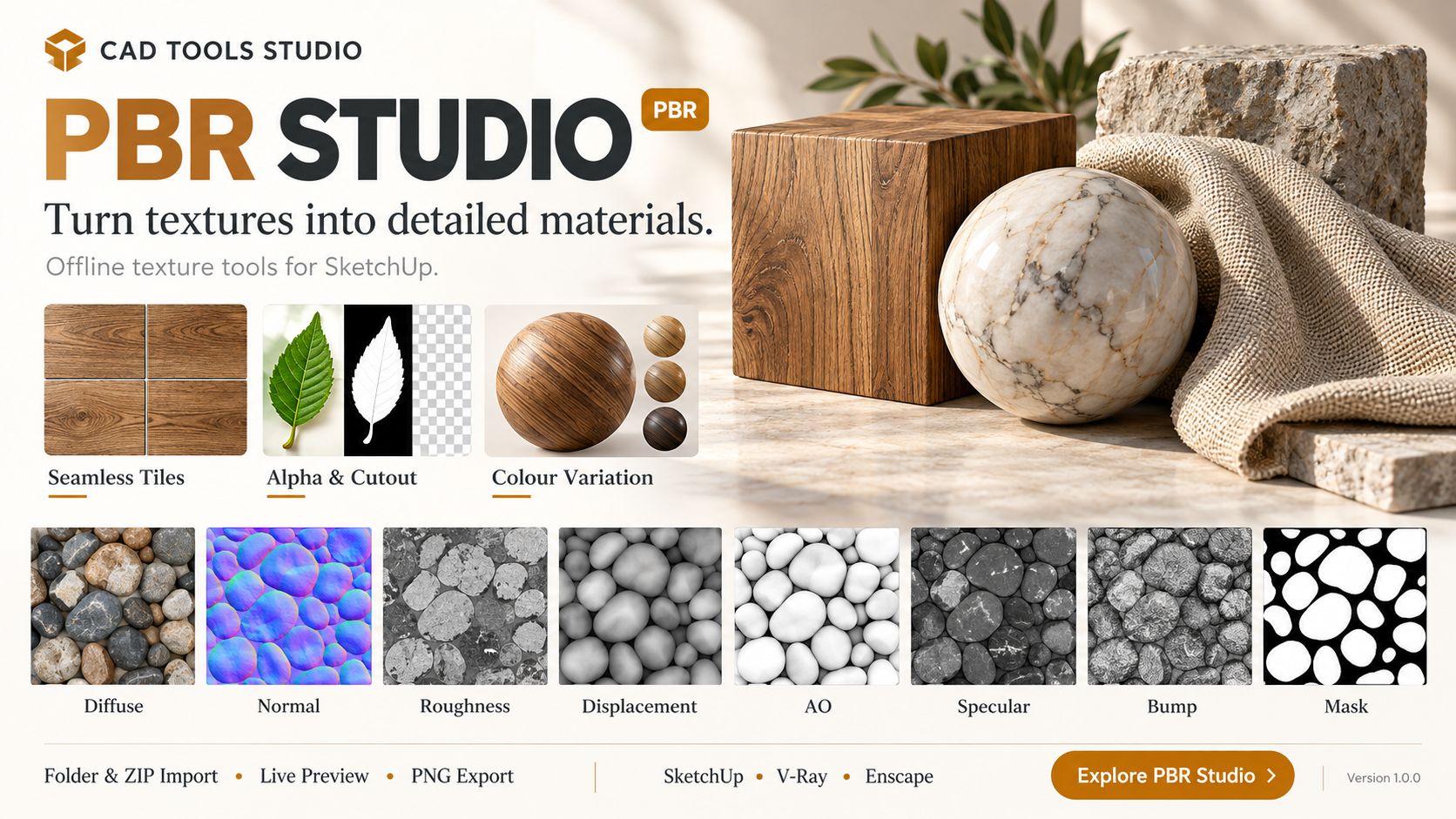 CTS_PBR_Studio_Pro_V1.0.0 for SketchUp